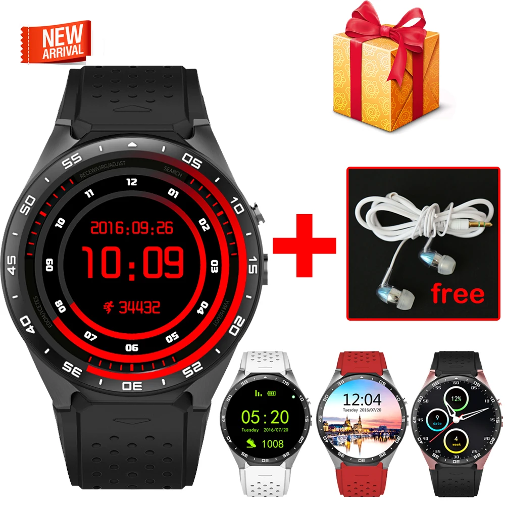 In stock Kingwear KW88 android 5 1 Smart watch 1 39 inch 400 400 SmartWatch phone