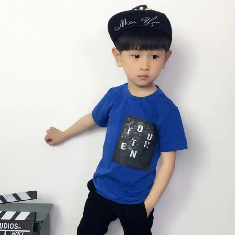 Hot 2016 New Summer Boys Girls T shirt Casual Cotton Top T shirts For Kids Baby