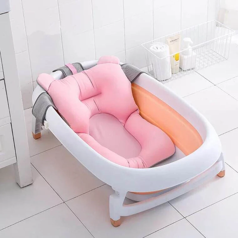 Tapis De Baignoire Antiderapant Portable Bande Dessinee Tapis De Baignoire Pour Bebe Coussin De Securite Pour Nouveau Ne Oreiller Souple Pliable Aliexpress