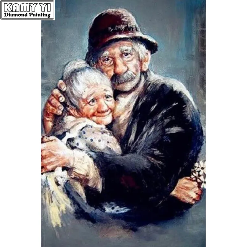 

5D DIY Full Square Diamond Painting Cross Stitch "Loving old man" 3D Diamond Embroidery Rhinestone Mosaic Home Decor Gift