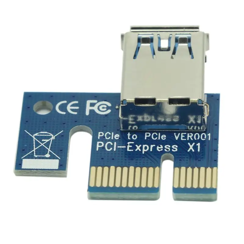 PCI-E Riser Card PCI Express 1X 2X 4X 8X 16X Graphics Card Raiser 4Pin SATA PCIe Riser Board for Bitcoin Mining BTC Miner