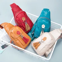 Женская нагрудная сумка, поясная сумка, натуральная кожа, на плечо, слинг, мессенджер, через плечо, задняя Сумка, большая емкость, дорожные сумки, летние