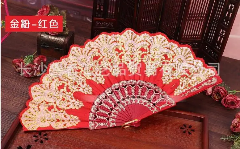 Folding Hand Lace Silk Decoration Art Crafts Spanish Style Wedding Dance Fan 