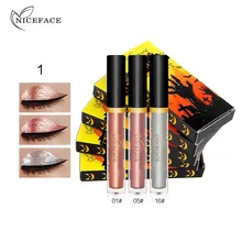 3 шт./компл. Хэллоуин Стиль тени для век жидких косметических Make up нажатии блестит блестящая шелкопрядов жидкий бриллиант для макияжа глаз
