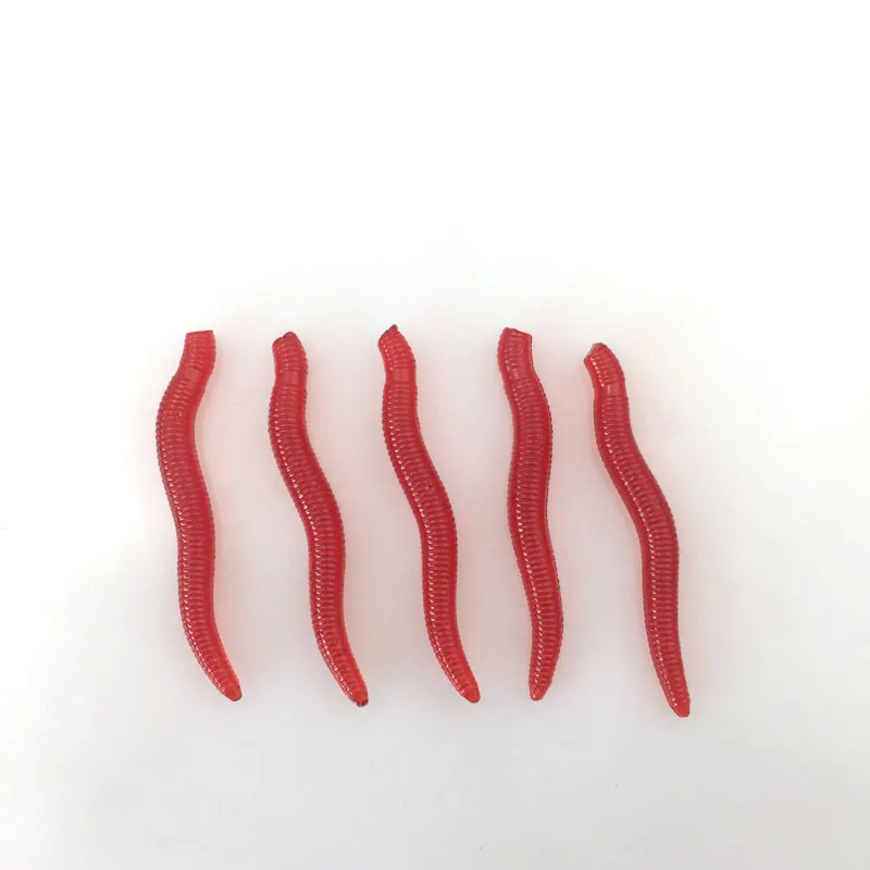 30 шт. красный червь земляной поддельные Скорпион примансм Ки 3,5 см длинные искусственные мягкие рыболовные снасти для озера Рыбалка