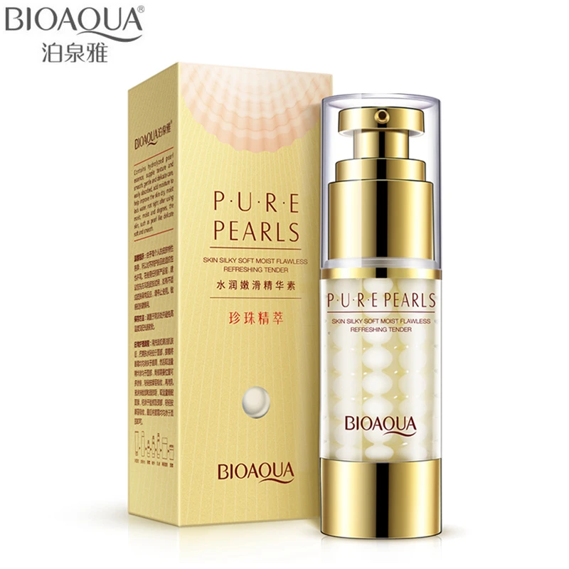 

BIOAQUA Natural Pearl Whitening Collagen Serum Anti Aging Anti Wrinkle Moisturizing Hydrating Hyaluronic Acid Repair Face Serum