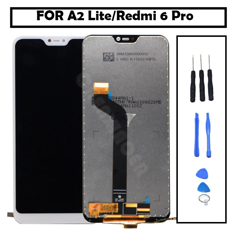 

For Xiaomi Redmi 6 Pro LCD Mi A2 Lite LCD Display and Touch Screen With Frame 5.84" Repair For Xiaomi Redmi 6 Pro +Tools