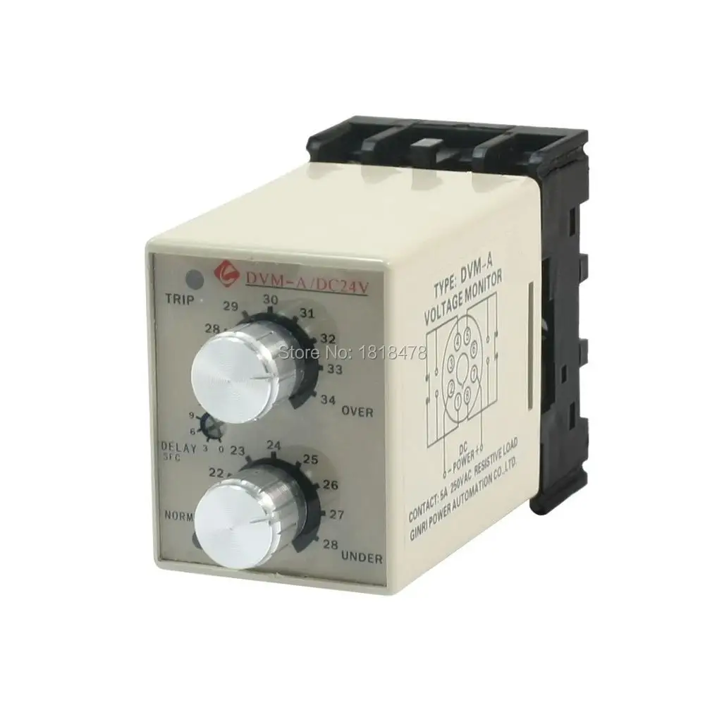 DVM A/24V DC 24V Adjustable Over/Under Voltage Monitoring Relayin
