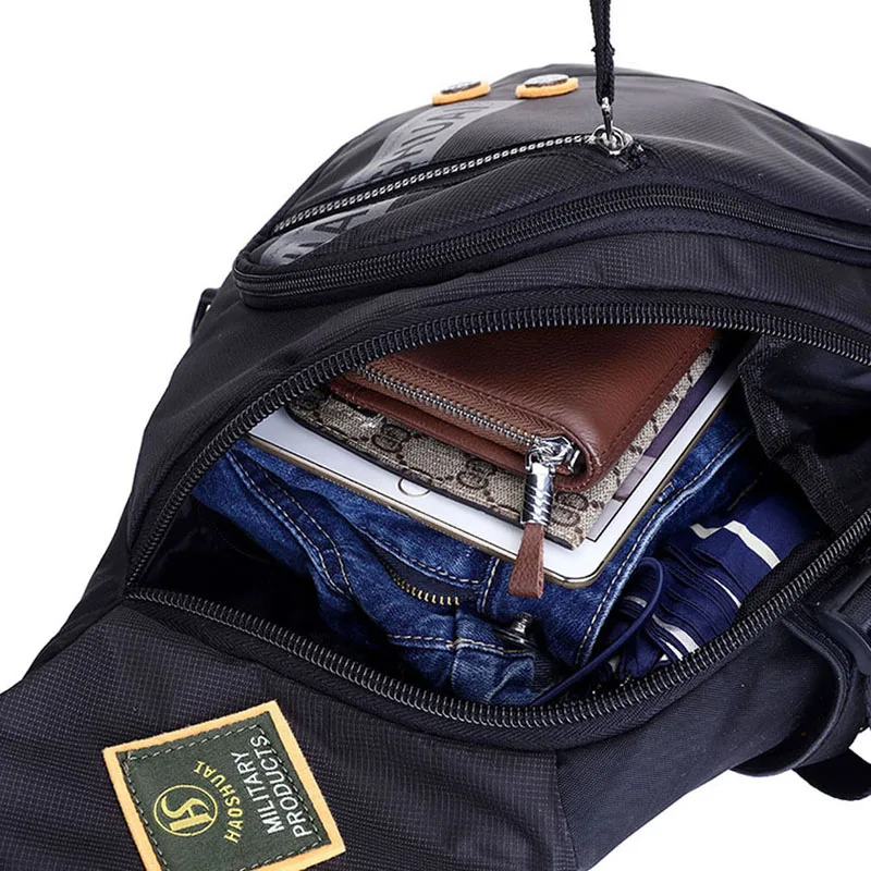  Waterproof Nylon Men Single Shoulder Cross Body Bag Military Travel Sling Rucksack Chest Back Pack 