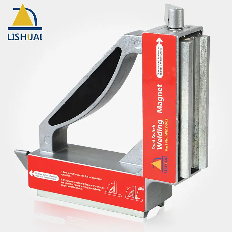 60kg 90° NdFeB Switchable Welding Fixture Magnets Strong Square Magnetic Clamp F 