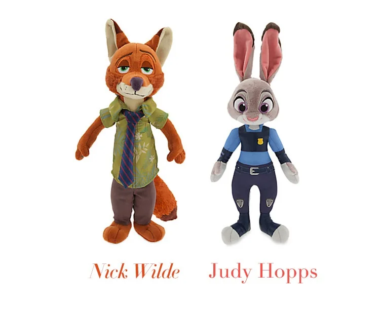 2016 New Movie 30cm Zootopia rabbit Judy Hopps Nick Wilde police women cute Plush soft doll