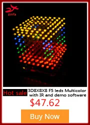 Zirrfa 2018 Новый 3D 8x8x8 RGB/красочные cubeeds готовые, отличные анимации светодио дный светодиодный дисплей Рождественский подарок для SD карты с