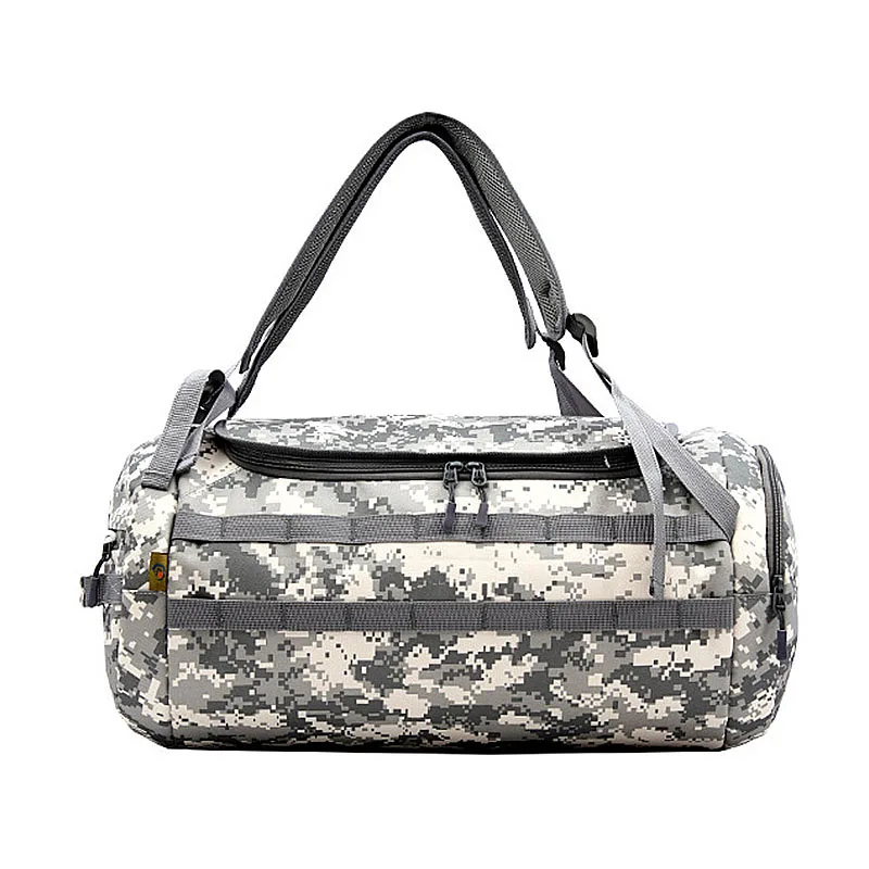35L Gym Bag Travel Bags Women Men Sports Fitness Yoga Handbags Shoulder Crossbody Cylinder  Backpack Camo Camouflage Camping (10)