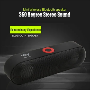 

Mini NBY-18 Blutooth Speaker 3D Surround Stereo Subwoofer HIFI Wireless Portable Speakers Boombox Support TF AUX Music Receiver