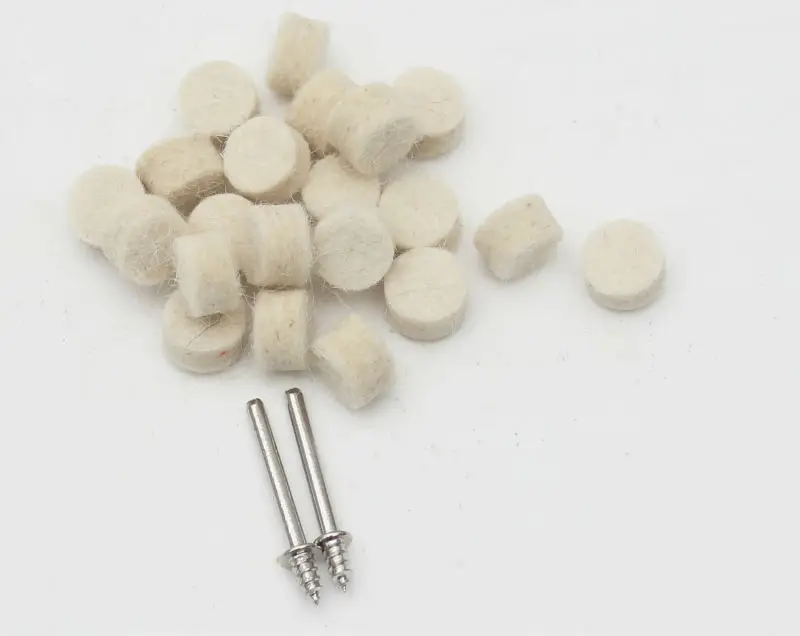 

15 pcs Felt Polishing Pad Buff Clean Wheels & Point Mandrel Buff for  Rotary Dremel tools electric mini drill accessories