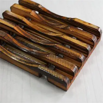 

Natural Wood Soap Tray Holder Dish High Quality Shower Wash Soap Dishes For Bathroom Accessories 1PCS 10*8cm