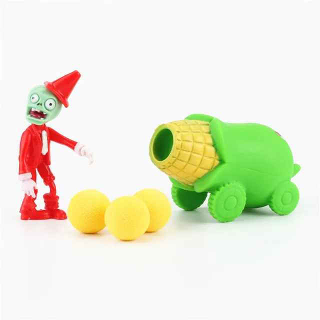Plants VS Zombies Action Figure Toy PVC Anime Model Peashooter Bullet