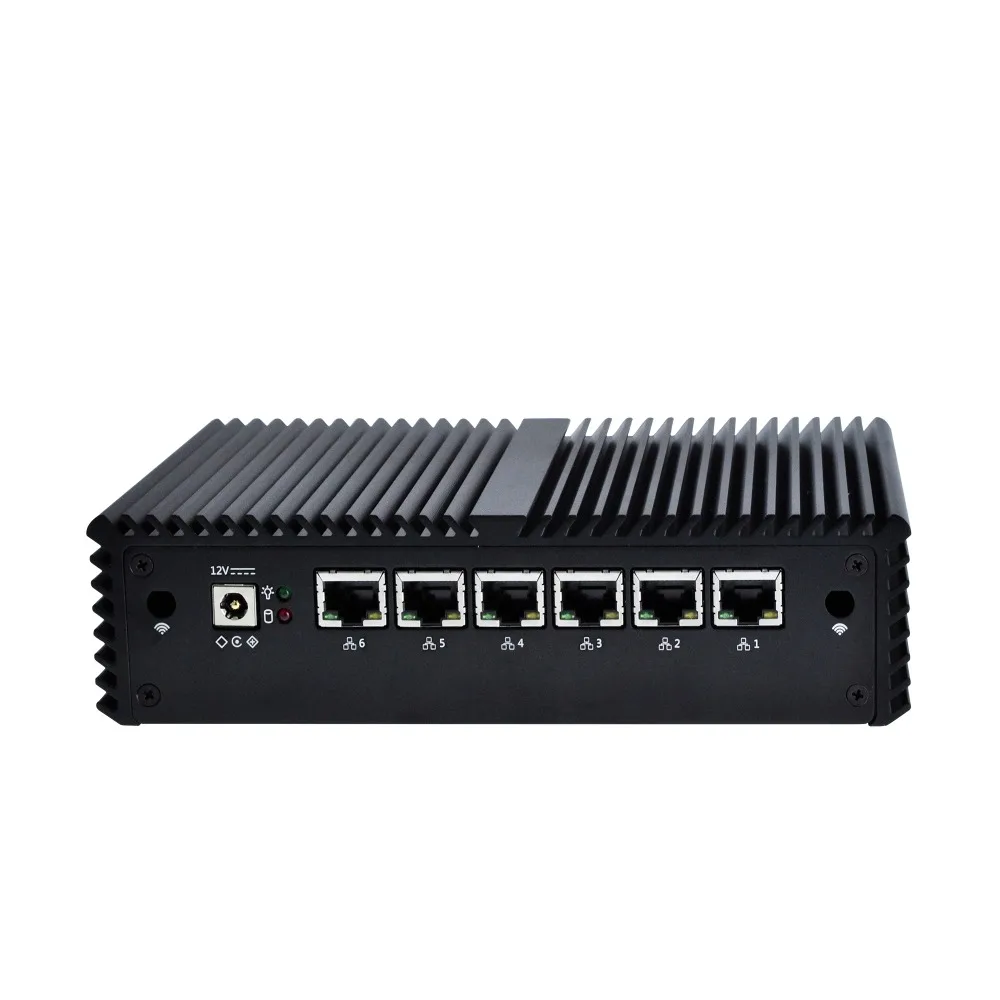 Мини-ПК QOTOM Pfsense с процессором celeron 3855U/3865U и 6 гигабитными NIC, последовательный, безвентиляторный мини-маршрутизатор