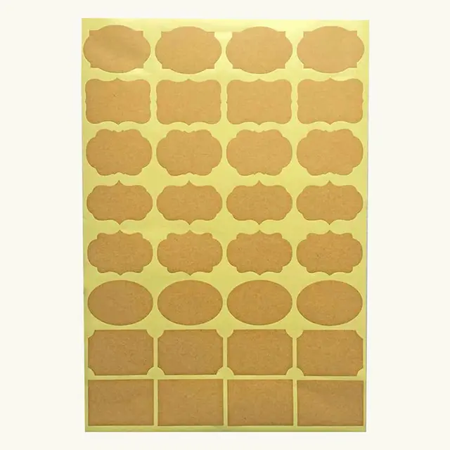 fancy shape kraft paper essential oil bottle stickers labels