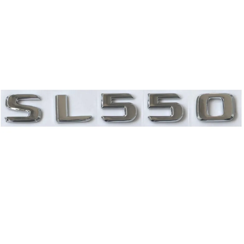 

Newest Chrome ABS Rear Trunk Letters Badge Badges Emblem Emblems Sticker for Mercedes Benz SL Class SL550 2017