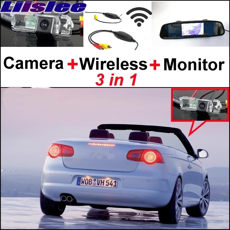 Lisslee 3 в 1 специальная Wifi камера+ беспроводной приемник+ зеркальный монитор DIY система парковки для Volkswagen VW EOS 2006~ 2009