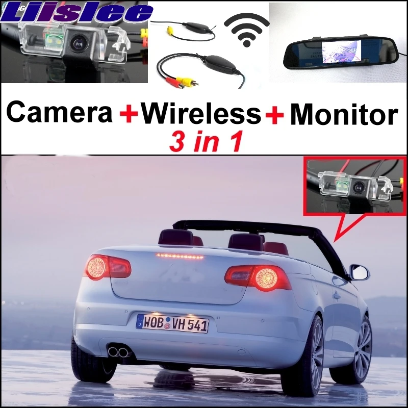 

Lisslee 3 in1 Special Wifi Camera + Wireless Receiver + Mirror Monitor DIY Back Parking System For Volkswagen VW EOS 2006~2009