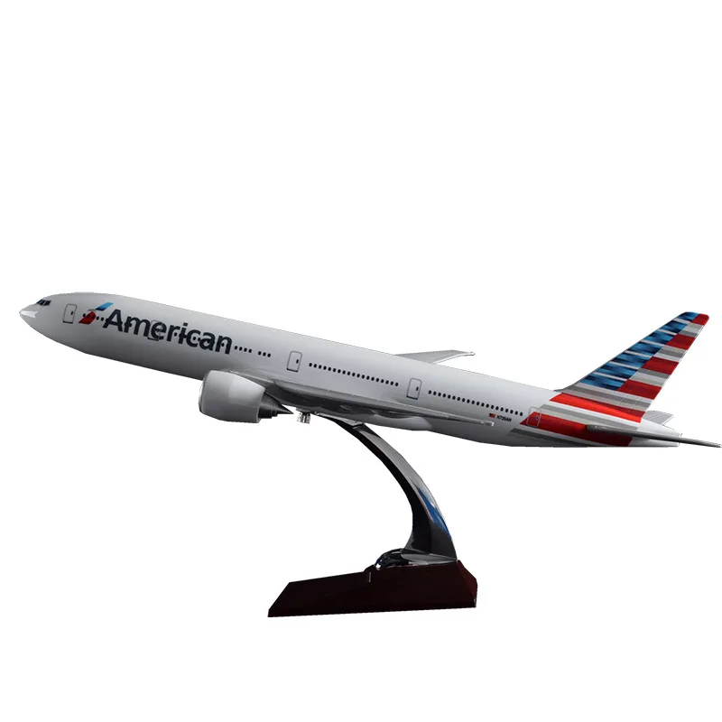 47 см резиновая модель самолета Boeing 777 American Airlines Airways B777 Airbus Модель США подарок для