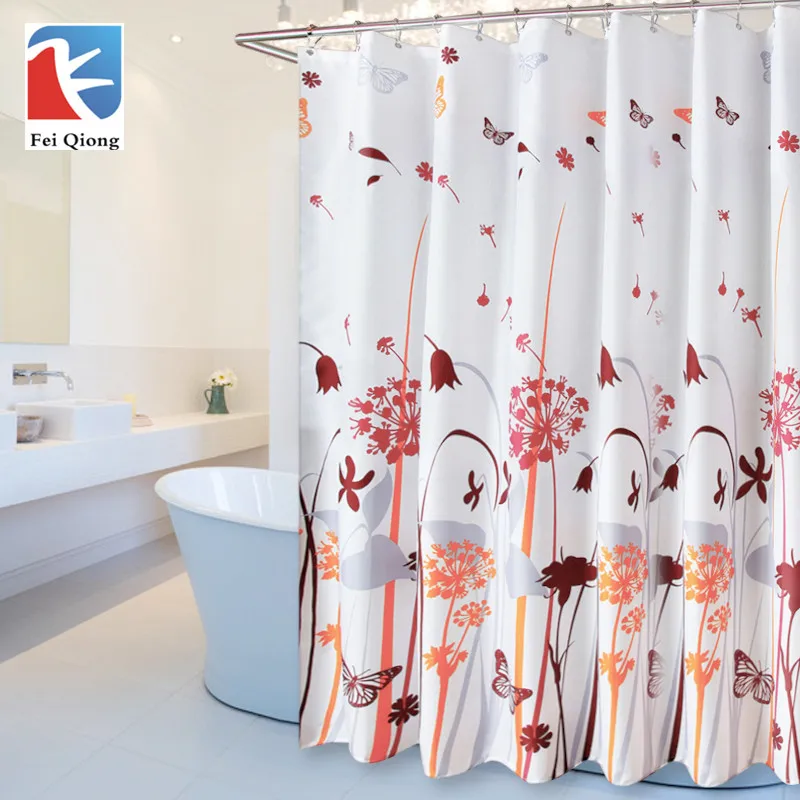 

1.8*1.8m waterproof shower curtain polyester shower cortinas bathroom curtains 12hooks free freeshipping
