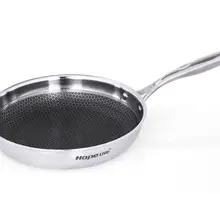 Голландский печь 28 см сковорода INOX 3-слоя нержавеющей стали SS#18/10 посуда для варки Стейк-Пан Роскошные Яйцо Сковорода