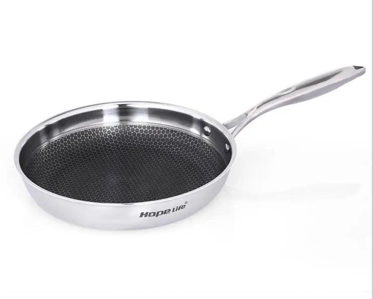 

Dutch Oven 28CM FRYPAN INOX 3-PLY STAINLESS STEEL SS#18/10 Cooking Pan STEAK-PAN LUXURY EGG FRYPAN