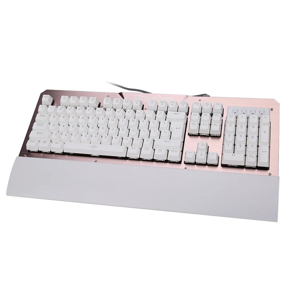 

USB LED Backlight Mechanical Gaming Keyboard Multimedia Luminous Keyboard with Rest frame Removable for Desktop Original box