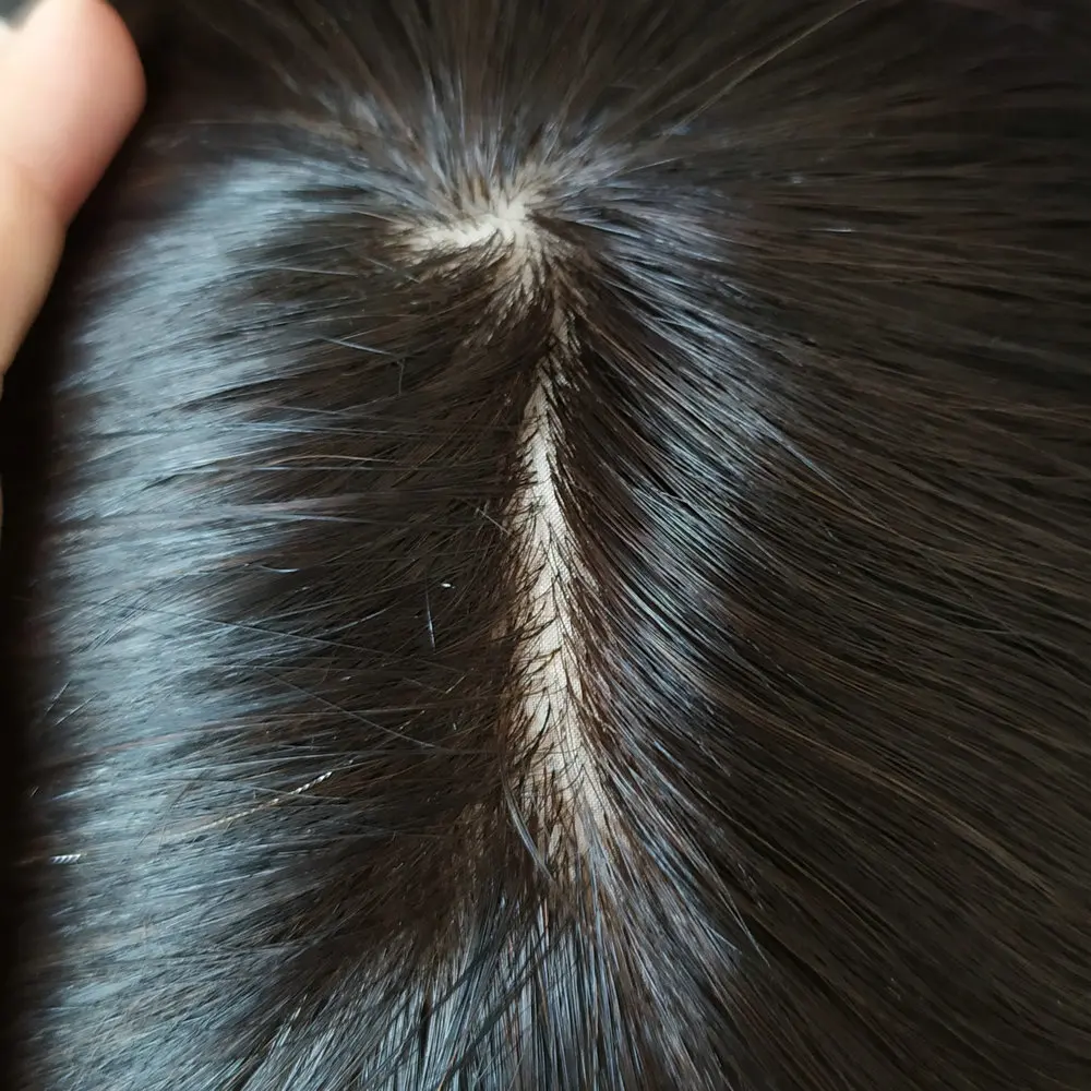 Hstonir шелковая основа парик для мужчин невидимые узлы человеческие индийские волосы remy человек система H032