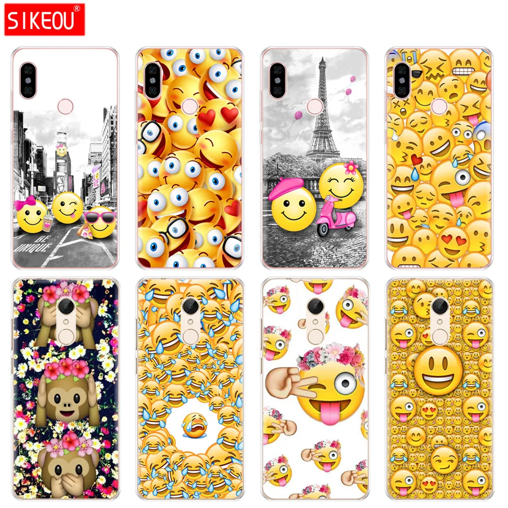 

Silicone Cover phone Case for Xiaomi redmi 5 4 1 1s 2 3 3s pro PLUS redmi note 4 4X 4A 5A smile Coque Alien Emoji Happy