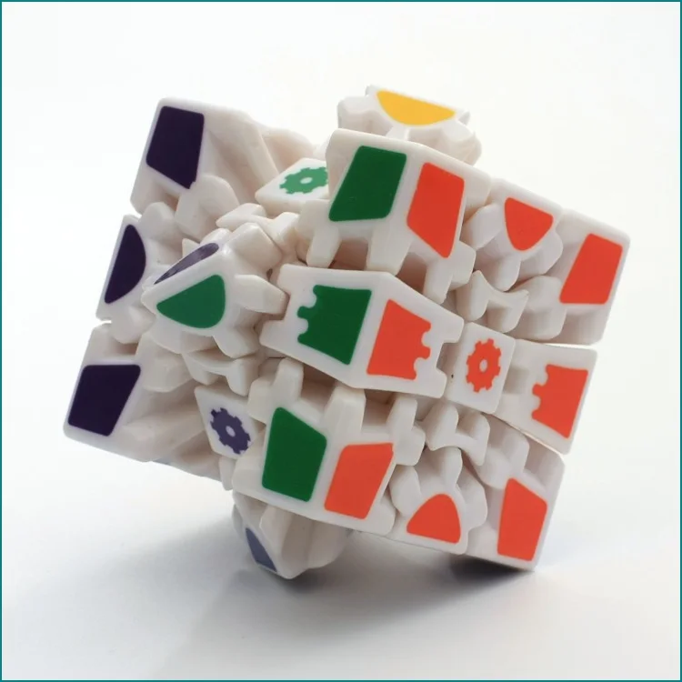 Stange shape gear Cube 3 слоя куб головоломка игрушка волшебный зубистый куб игрушки для детей, для ребенка, Обучающие игрушки в подарок - Цвет: white