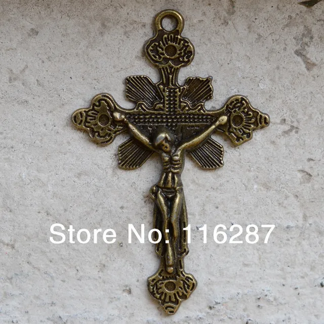 Catholic Religious Gifts antique Bronze plated Crucifix prayer Rosary