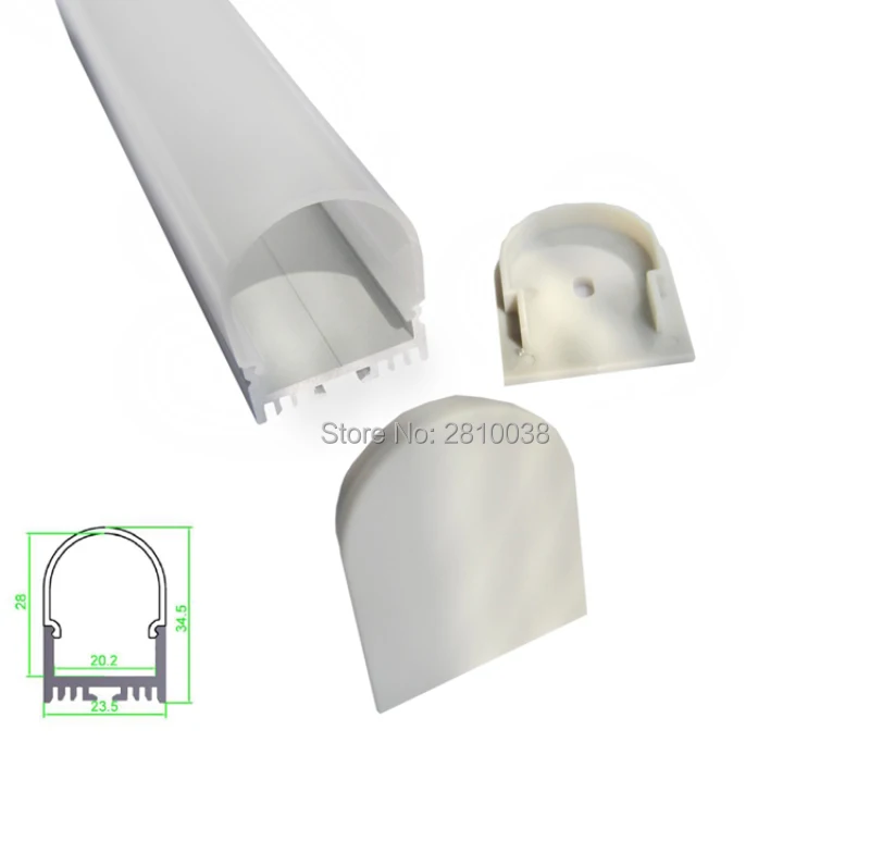 10 X 1M Sets/Lot round shape aluminum led channel and Fan type led extrusion profile for ceiling or recessed wall lamps