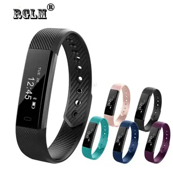 

RGLM ID115 Smart Wristbands Fitness Tracker Step Counter Bracelet Pedometer Smartband Waterproof Sleep Monitor Wrist Wat