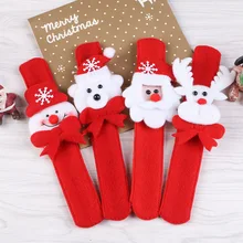 2017 Christmas Patting Circle Bracelet Watch Xmas Children Gift Santa Claus Snowman Deer New Year Party Toy Wrist Decoration