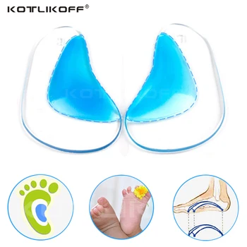 KOTLIKOFF Silicone Gel Children Orthotics Insoles for Kids Baby Flatfoot Orthopedic Corrector Arch Support Cushion Shoe Pad Sole
