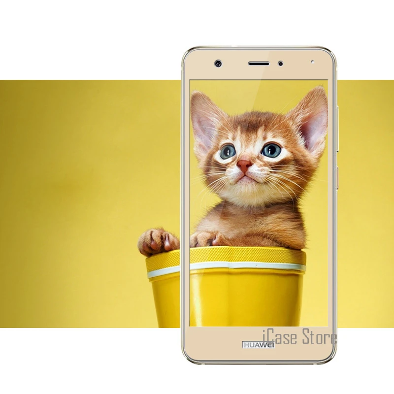 Цвет полное покрытие закаленное Стекло для Huawei P8 Lite 2017 P9 P10 Plus Nova 2 6A 9 Экран
