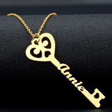 Ожерелье-чокер с именем и подвесками из нержавеющей стали, персонализированное женское ожерелье с именной табличкой, ювелирное изделие в подарок, кеттинг