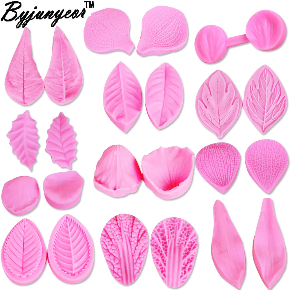 Buy Byjunyeor C271 Leaf Rose Flower Petal Silicon Mold