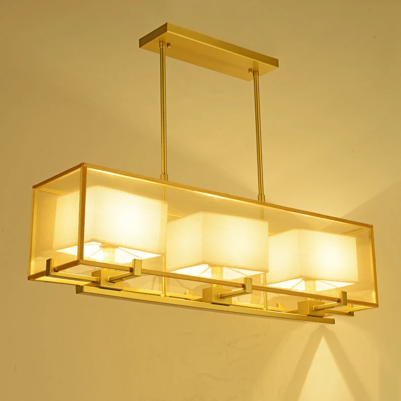 

New Chinese style Pendant Lights modern minimalist antique personalized creative rectangular restaurant LU621 ZL490