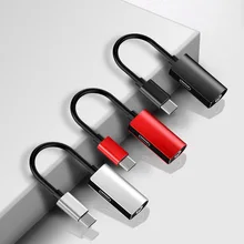 Type-C до 3 5 мм Jack конвертер аудио адаптер для наушников кабель type USB