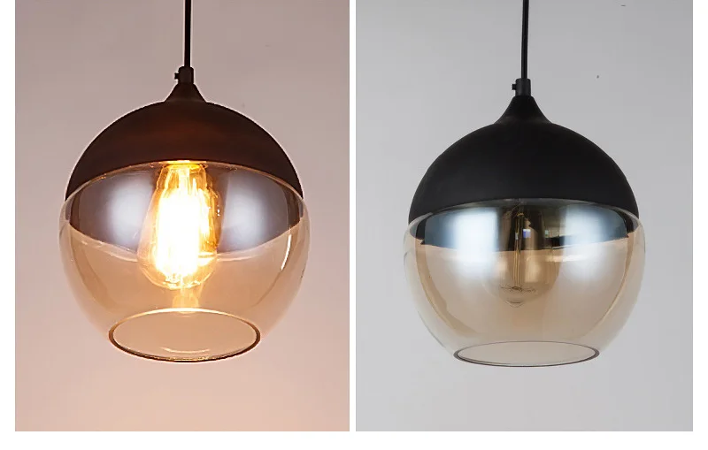 Nordic Modern loft hanging Glass Pendant Lamp Fixtures E27 E26 LED Pendant lights for Kitchen Restaurant Bar living room bedroom (8)