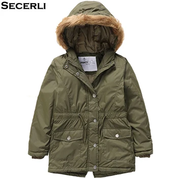 

Kids Boys Girls Winter Jacket 3 to 15Y Boys Outdoor Parkas Jacket Windproof Hooded Children OutWear Girls Warm Coat Clothes
