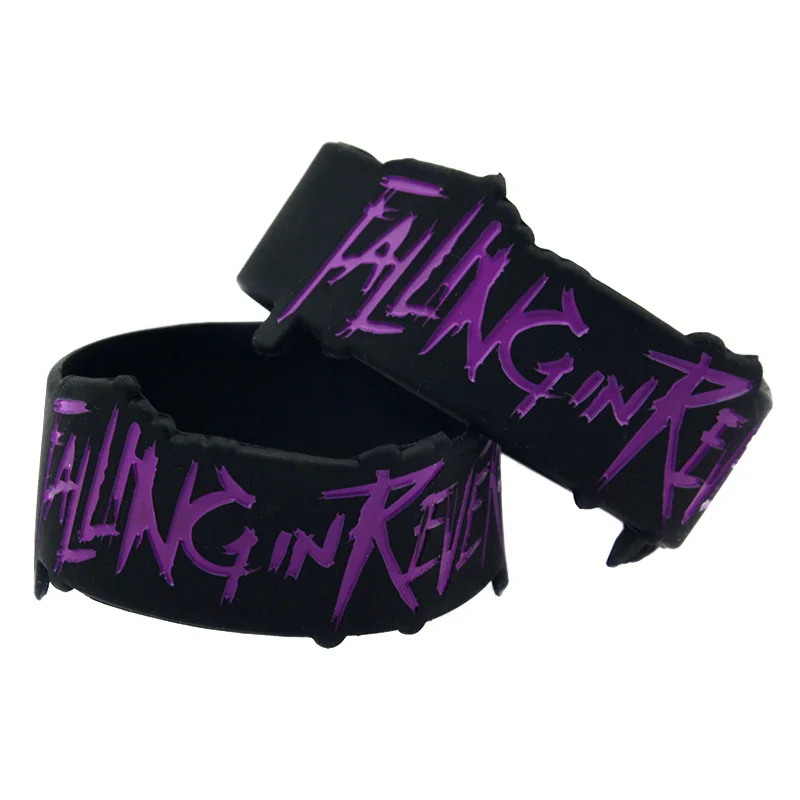 1 PC Falling In Reverse Silicone Bracelet Special Shaped One Inch Wide