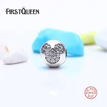 FirstQueen Серебро 925 пробы Горячая Mic. key Min. nie Clear CZ кулон с зажимами бусины подходят браслеты Модная бижутерия Браслеты E