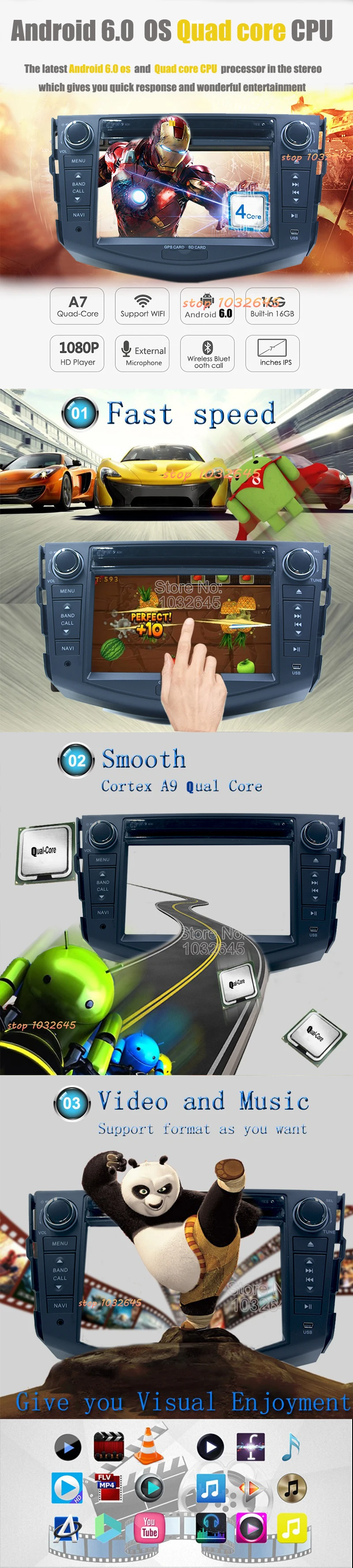 Sale android 7.1car dvd player For Toyota corolla 2007-2011 in dash 2 din 1024*600 car radio gps video head unit 2GRAM 4G WIFI SWC BT 4