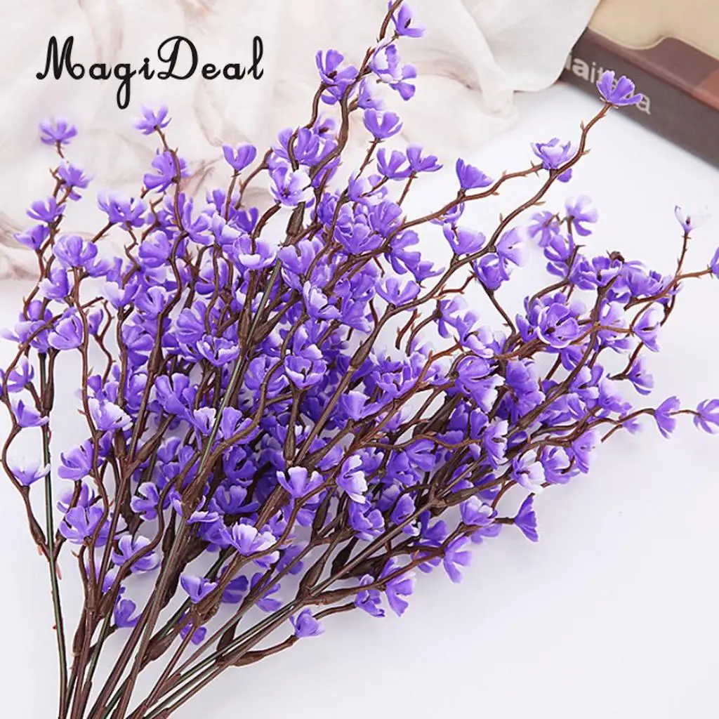 7 Forks Artificial Plum Blossom Branch Simulation Plastic Flower Branches Bouquets DIY Home Wedding Party Decor Art